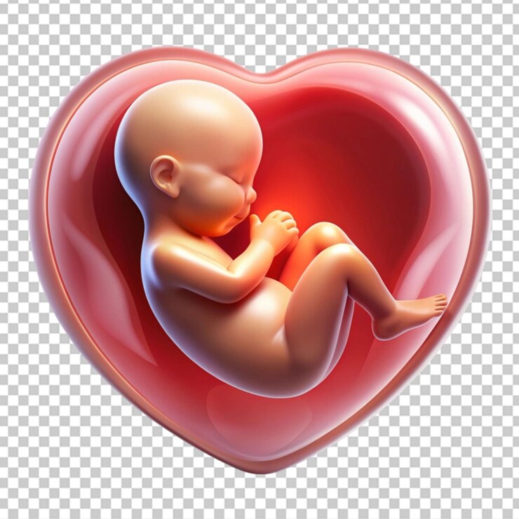 PSD el embrión consiste en el corazón de la mujer.