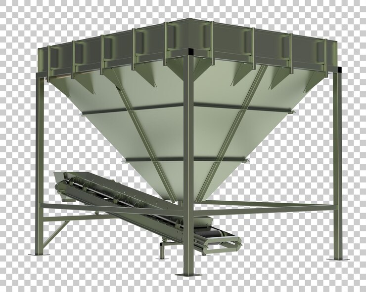 PSD embudo de arena aislado sobre fondo transparente ilustración de renderizado 3d