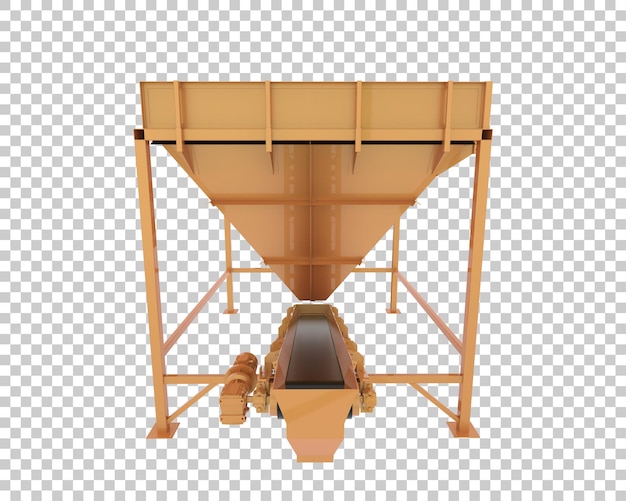Embudo de arena aislado sobre fondo transparente Ilustración de renderizado 3d