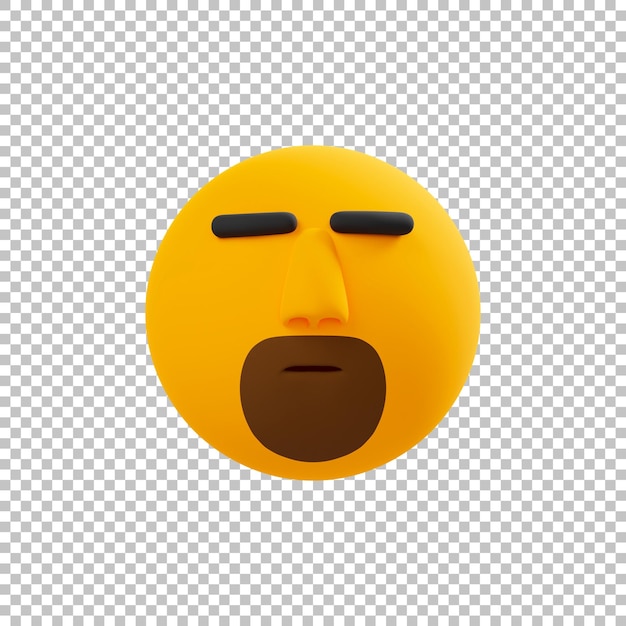 Emm emoticon 3d emoji ícone