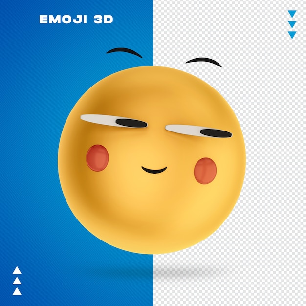 Emoji 3D 3D Rendering isoliert