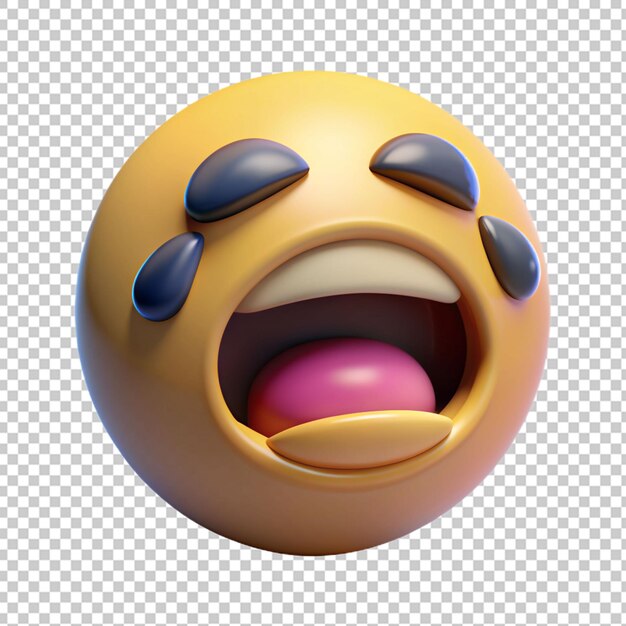 PSD el emoji 3d está aislado.