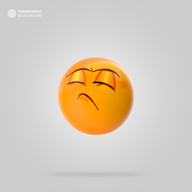 Emoji 3D aislado.