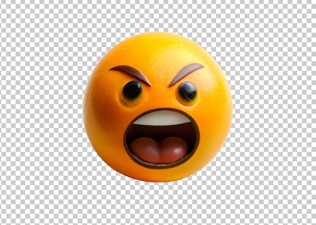 Emoji 3d com um rosto zangado