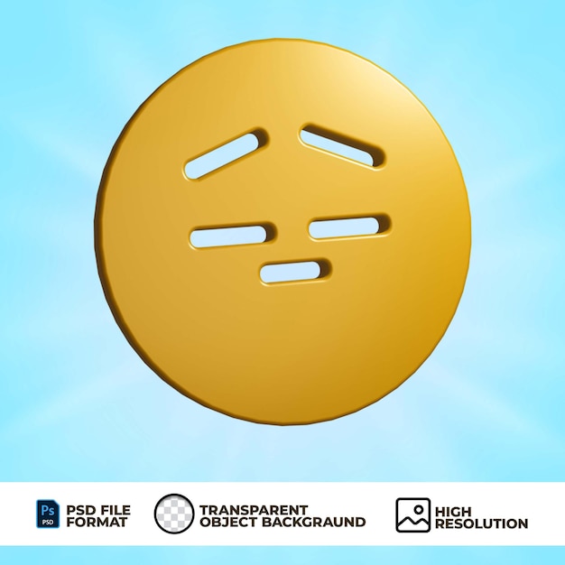 Emoji 3d con faccia fredda