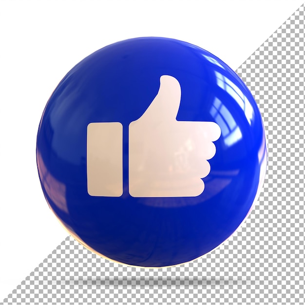 Emoji 3d do facebook como reação de mídia social