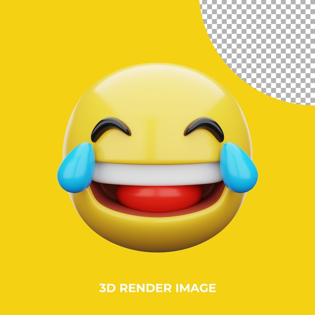 Emoji 3d faccia con lacrime di gioia