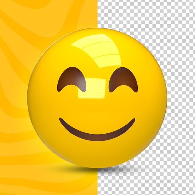 PSD emoji 3d heureux réaction souriant psd