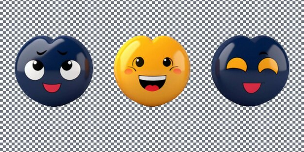 PSD emoji 3d icône d'emoji souriante isolée sur un fond transparent