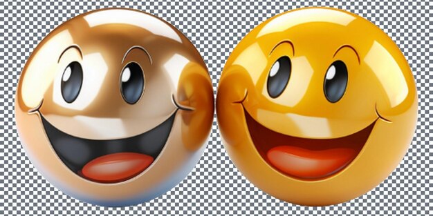 PSD emoji 3d icône d'emoji souriante isolée sur un fond transparent