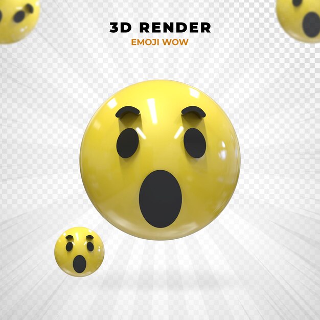 PSD emoji 3d icône rendre les médias sociaux psd