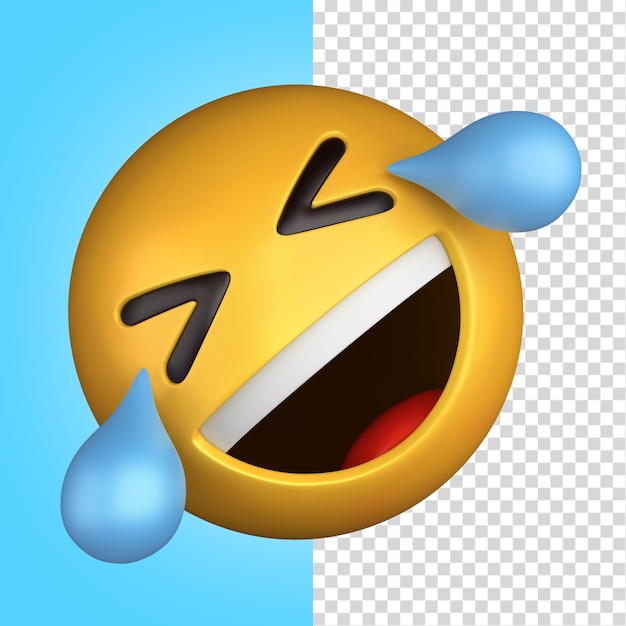 Emoji 3d ilustração rindo