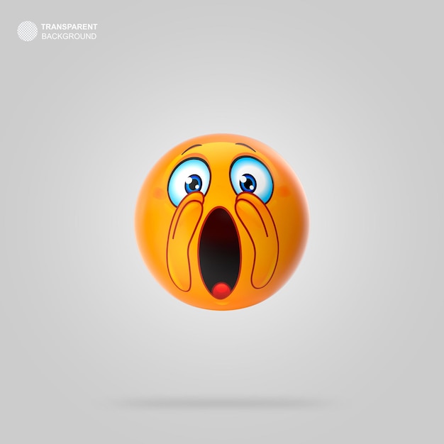 PSD un emoji 3d isolé.