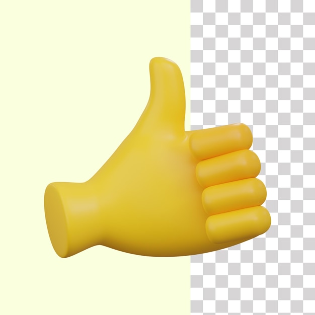 PSD emoji 3d avec le pouce vers le haut