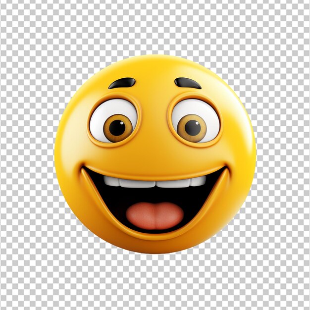 PSD emoji 3d-symbol auf weißem hintergrund
