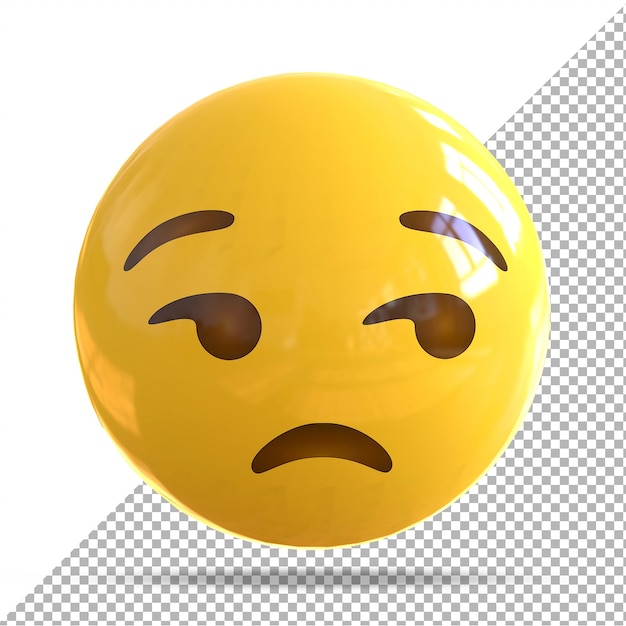 emoji aburrido facebook render 3d