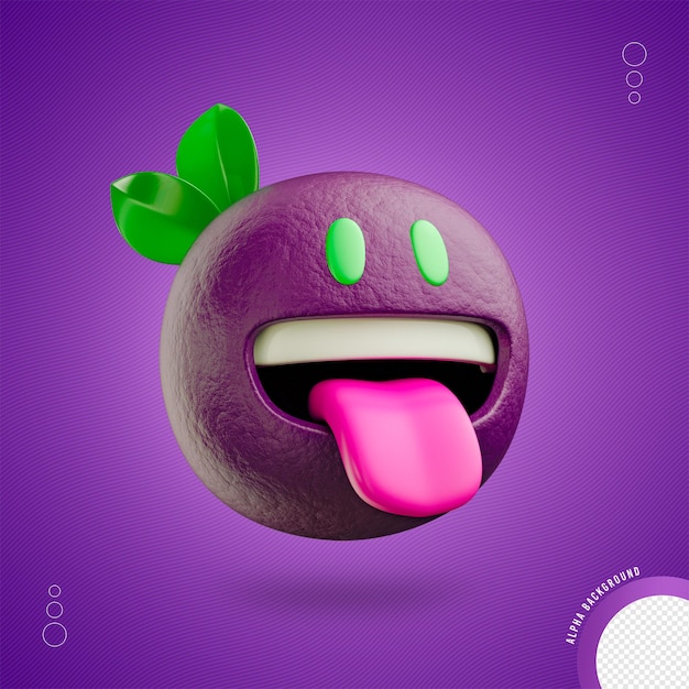 PSD emoji acai 3d-zeichentrickfilm