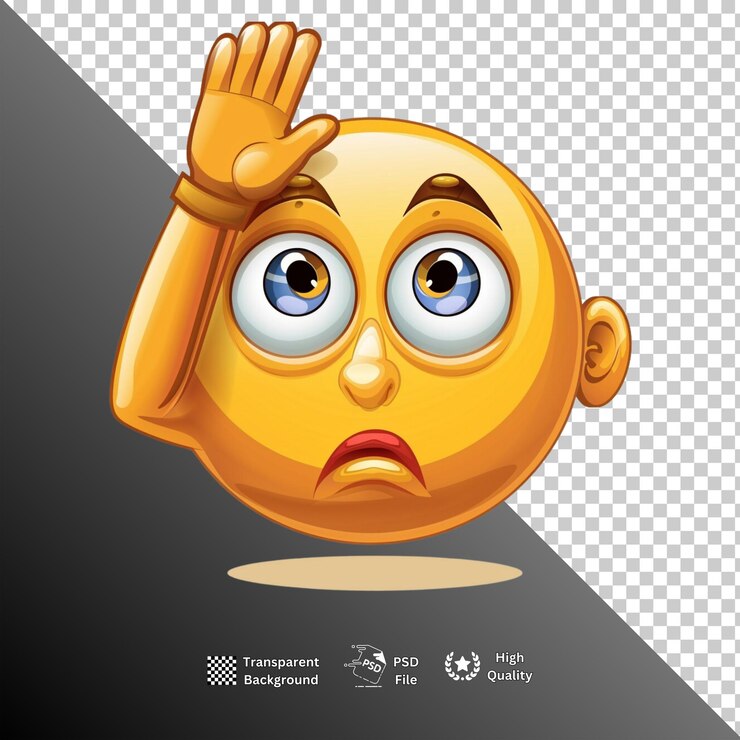 PSD emoji aislado en un fondo transparente