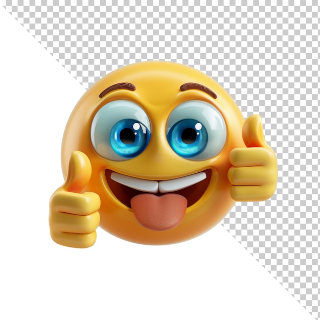 Emoji aislado en un fondo transparente