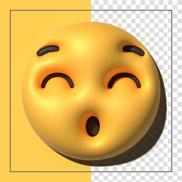 Emoji amarillo amor emoticonos caras con expresiones faciales iconos Emoji estilizados en 3D