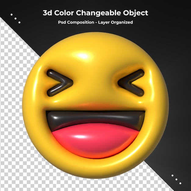 Emoji amarillo amor emoticonos caras con expresiones faciales iconos Emoji estilizados en 3D