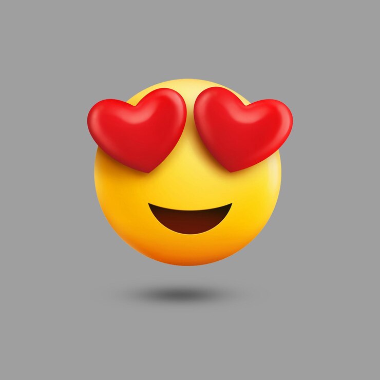 Emoji de amor en 3D