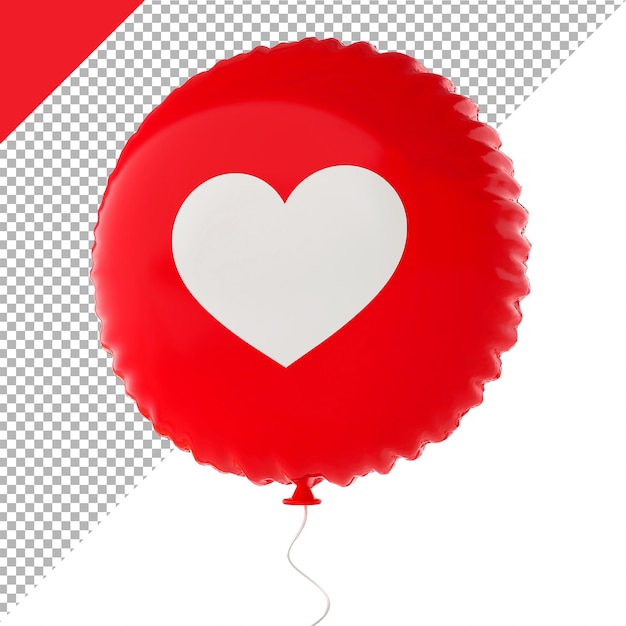 Emoji amor globos 3d render