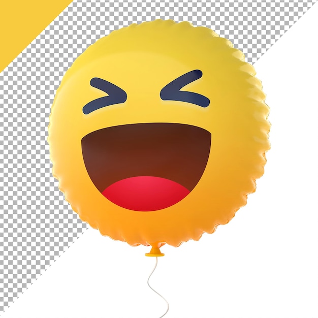 PSD emoji amor globos 3d render