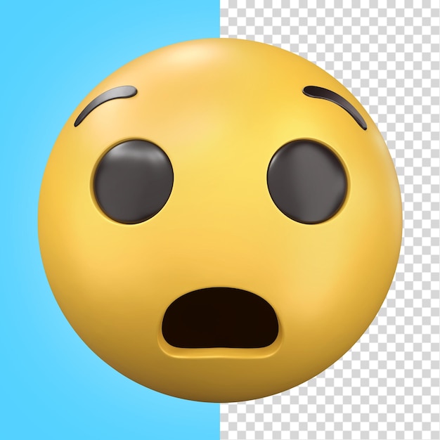 Emoji angustiado ilustración 3d