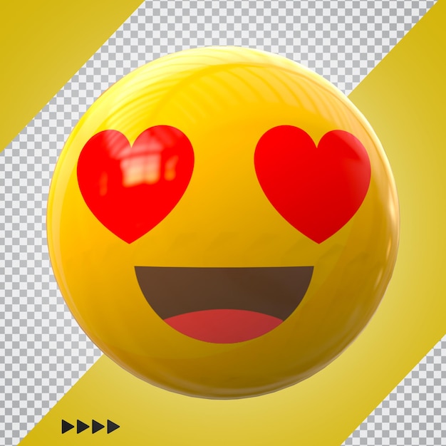 Emoji auf facebook 3d-rendering