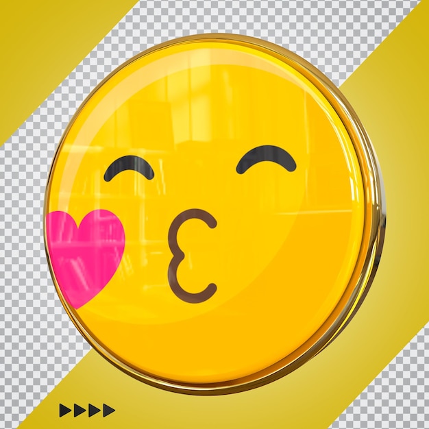 Emoji auf Facebook 3D-Rendering