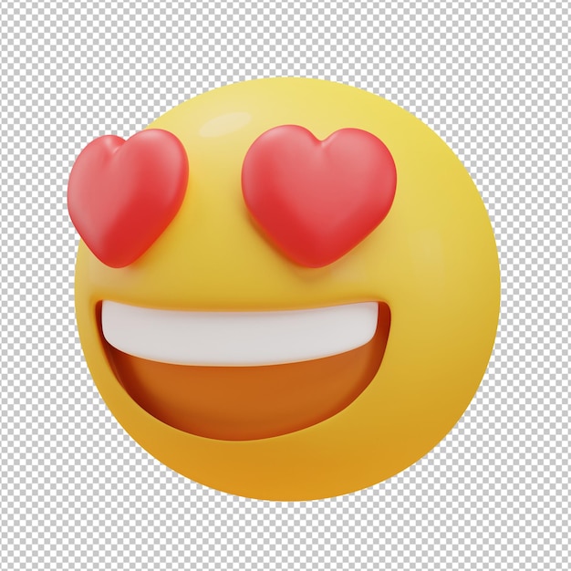 emoji cara emocionado 3d ilustración