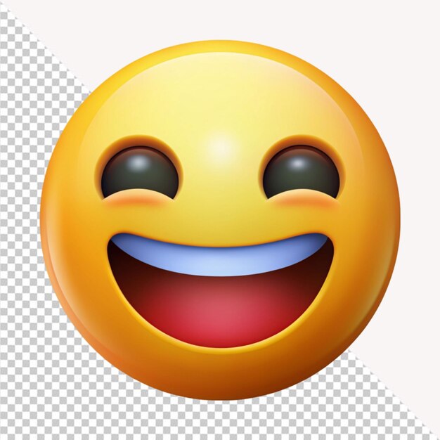 Emoji de cara feliz en un fondo transparente