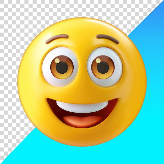 Emoji de una cara feliz con los ojos abiertos