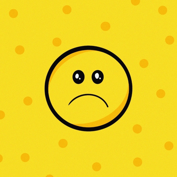 PSD emoji de cara triste psd