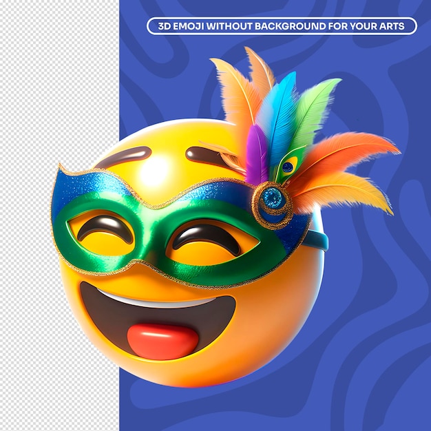 El emoji del carnaval es el grande sorriso.