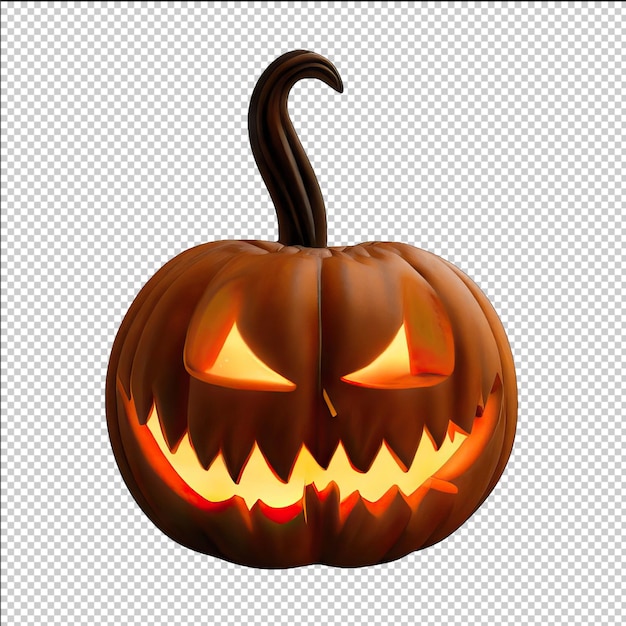 PSD emoji citrouille d'halloween en png