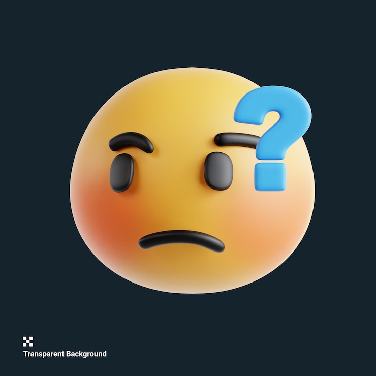 PSD emoji confundido icon 3d ilustración