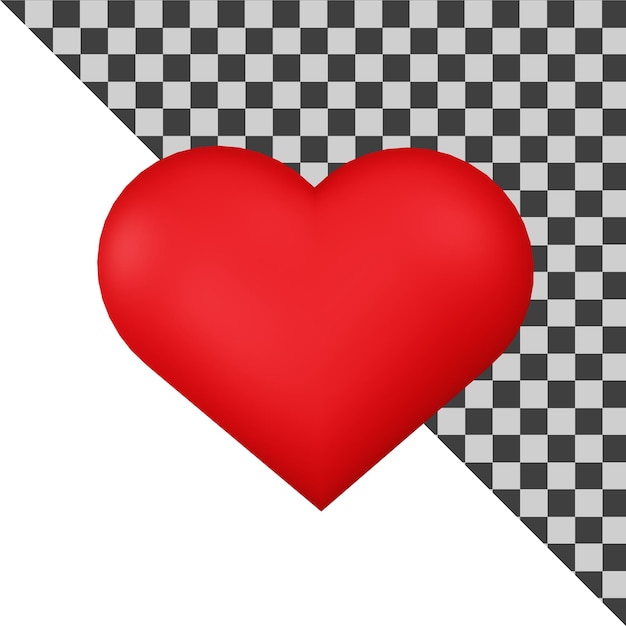 Emoji de amor de coração 3d