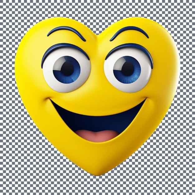 Emoji de coração sorridente Emoticon com olhos e boca