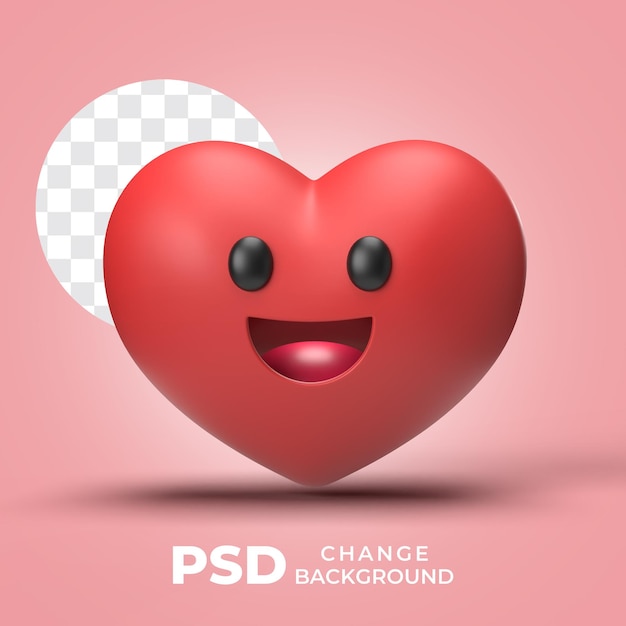 Emoji de coração vermelho sorridente