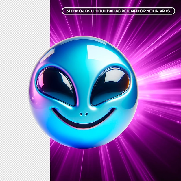 PSD emoji de et alienígena 3d kawai