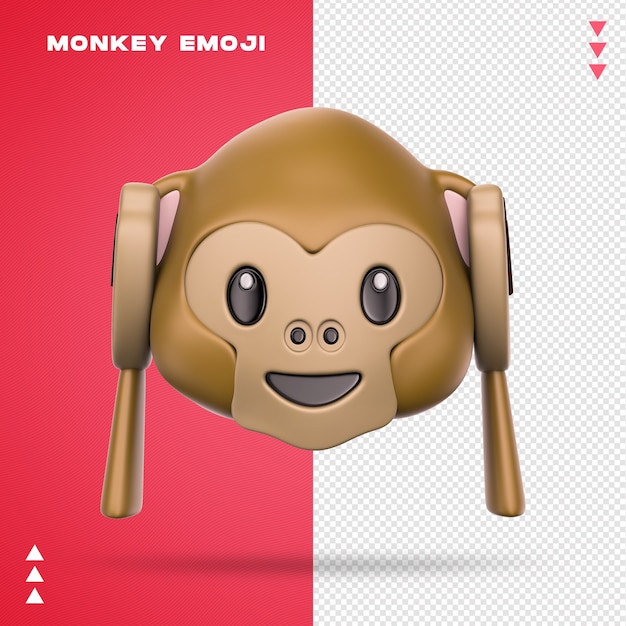 Emoji de macaco realista