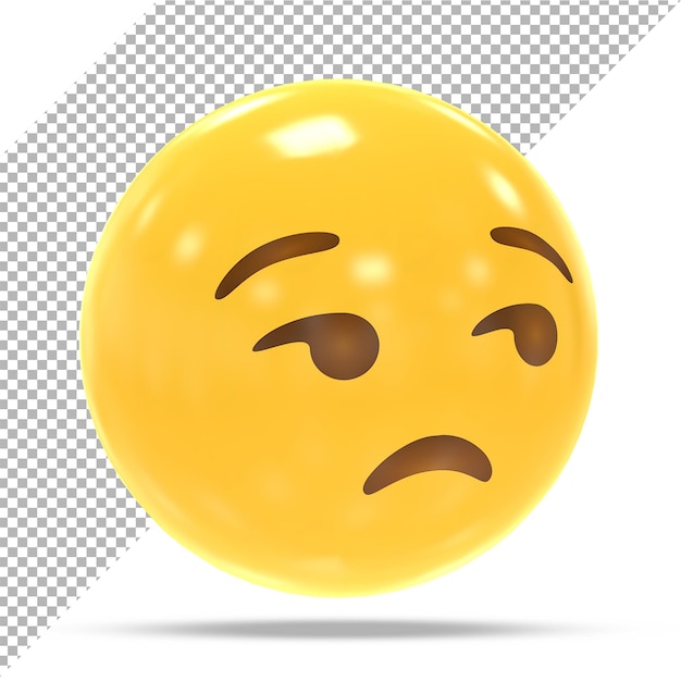 Emoji de reação do facebook entediado 3d