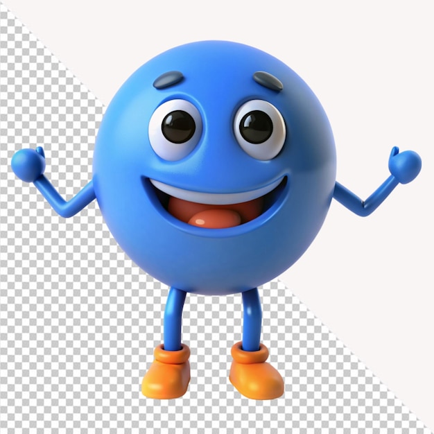 PSD emoji de rosto feliz em fundo transparente