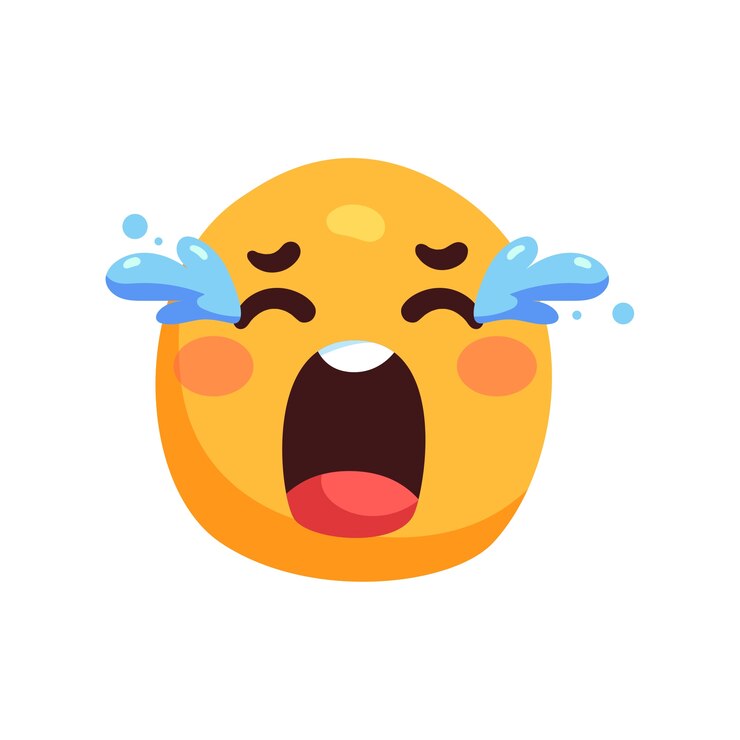 PSD emoji de rosto triste isolado