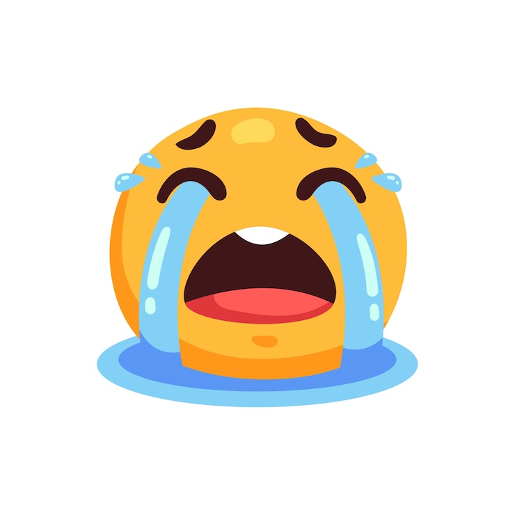 PSD emoji de rosto triste isolado