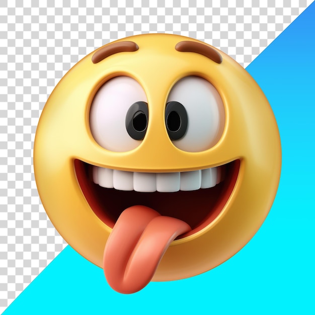 emoji de um rosto rindo com língua