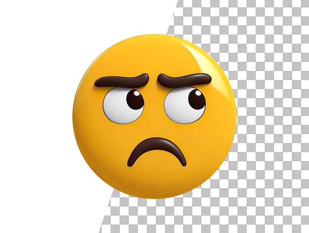 PSD emoji face com fundo transparente