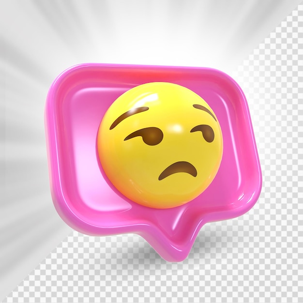 Emoji de facebook 3d aburrido